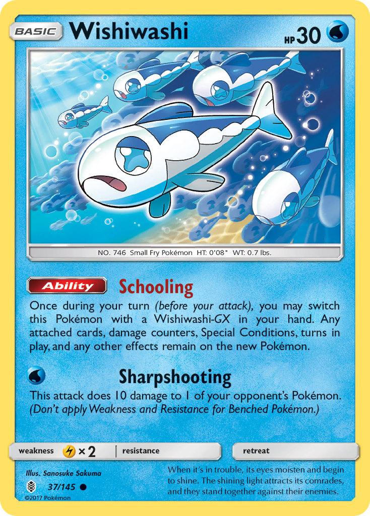 Wishiwashi (37/145) - Guardians Rising Pokémon Card