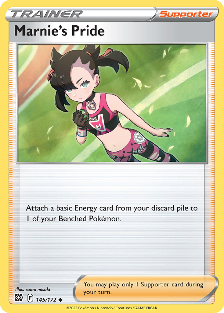 Marnie's Pride (Trainer: Supporter) (145/172) - Brilliant Stars Pokémon Card