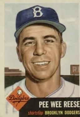 Pee Wee Reese 1953 Topps #76 Sports Card
