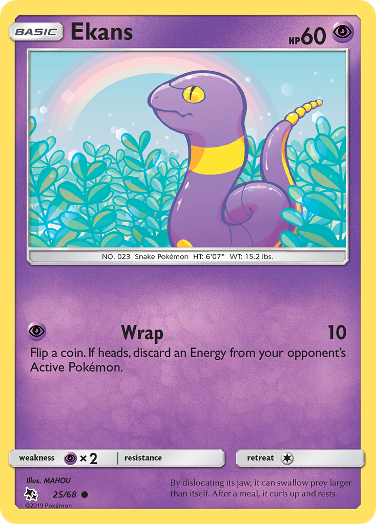 Ekans (25/68) - Hidden Fates Pokémon Card