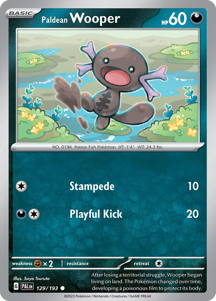 Paldean Wooper (129/193) - Paldea Evolved Pokémon Card