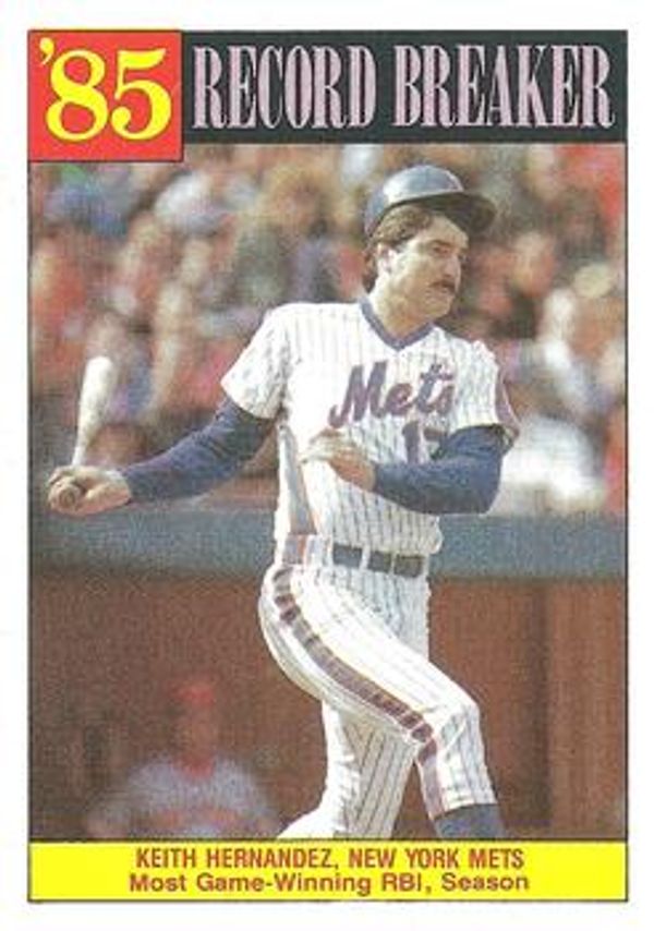 1986 Topps Baseball Card #203 Keith Hernandez