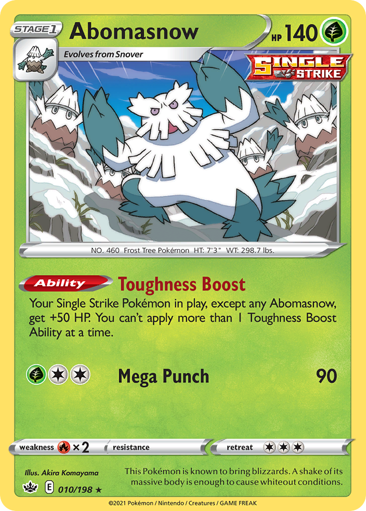 Abomasnow (10/198) - Chilling Reign Pokémon Card