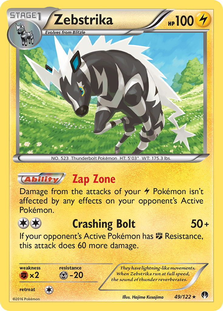 Zebstrika (49/122) - BREAKpoint Pokémon Card