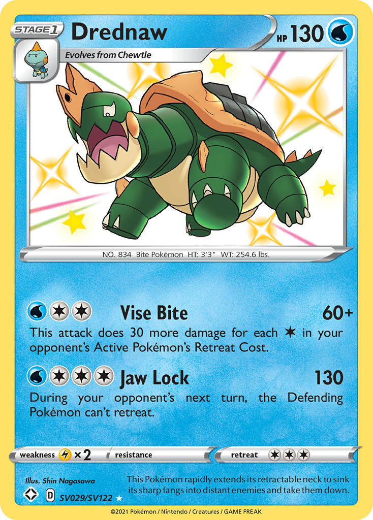 Drednaw (SV029) - Shining Fates Shiny Vault Pokémon Card