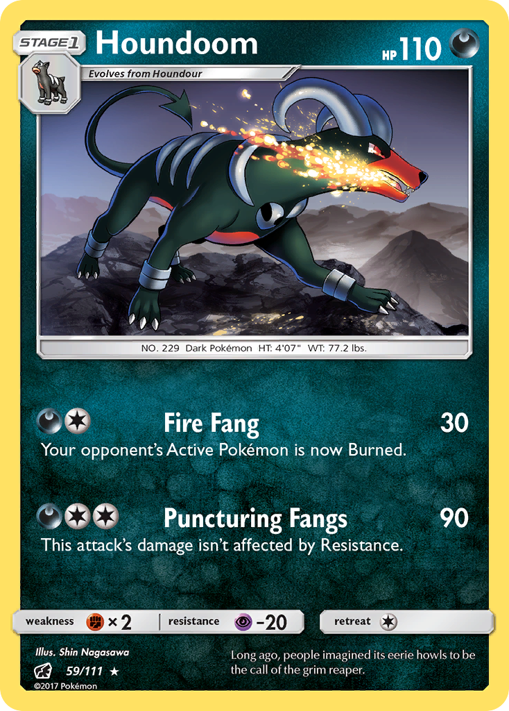 Houndoom (59/111) - Crimson Invasion Pokémon Card