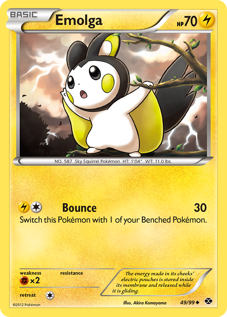 Emolga (49/99) - Next Destinies Pokémon Card