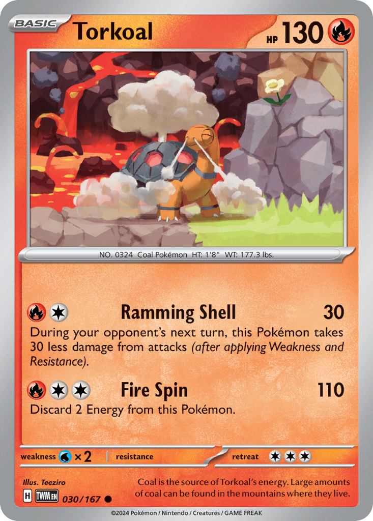 Torkoal (30/167) - Twilight Masquerade Pokémon Card