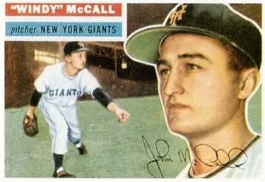 Windy McCall 1956 Topps #44 Sports Card