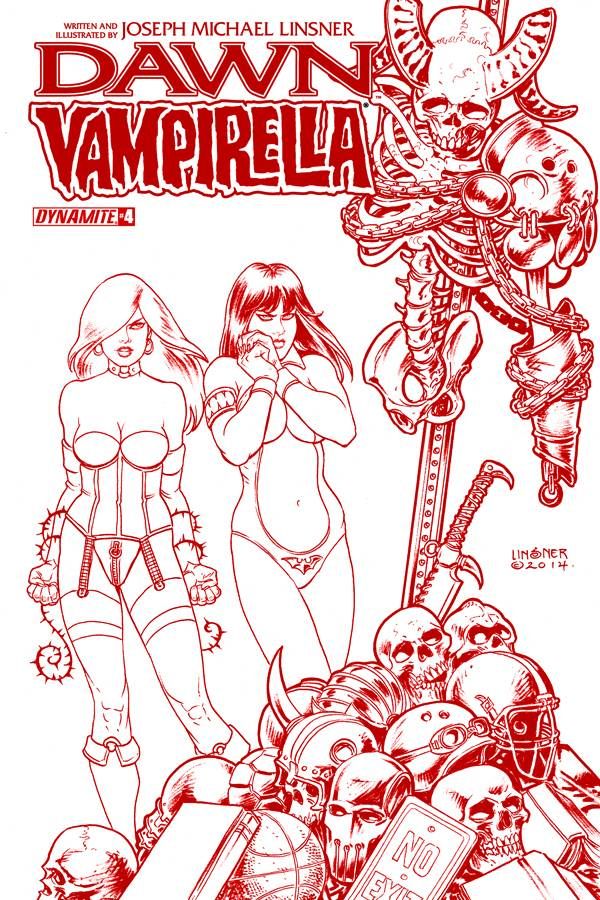 Dawn Vampirella #4 (25 Copy Linsner Red Cover)