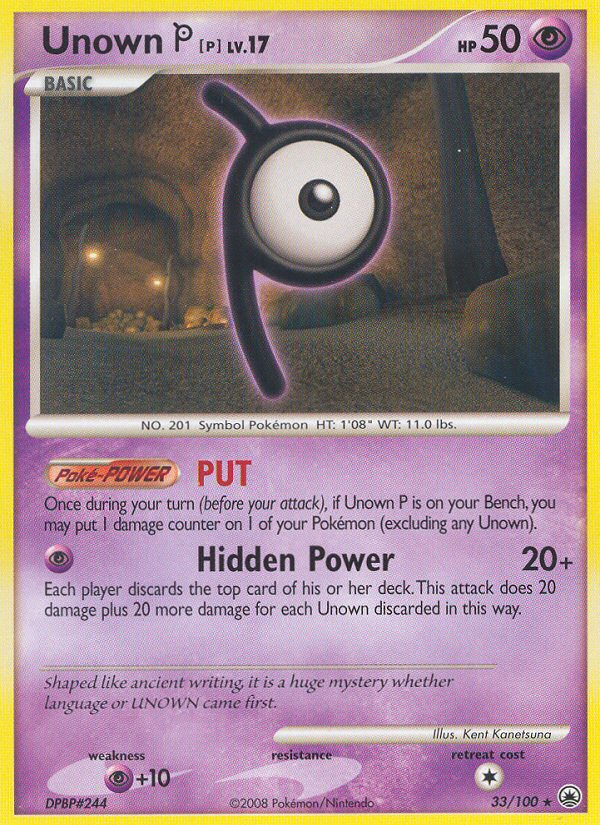 Unown [P] (33/100) - Majestic Dawn Pokémon Card