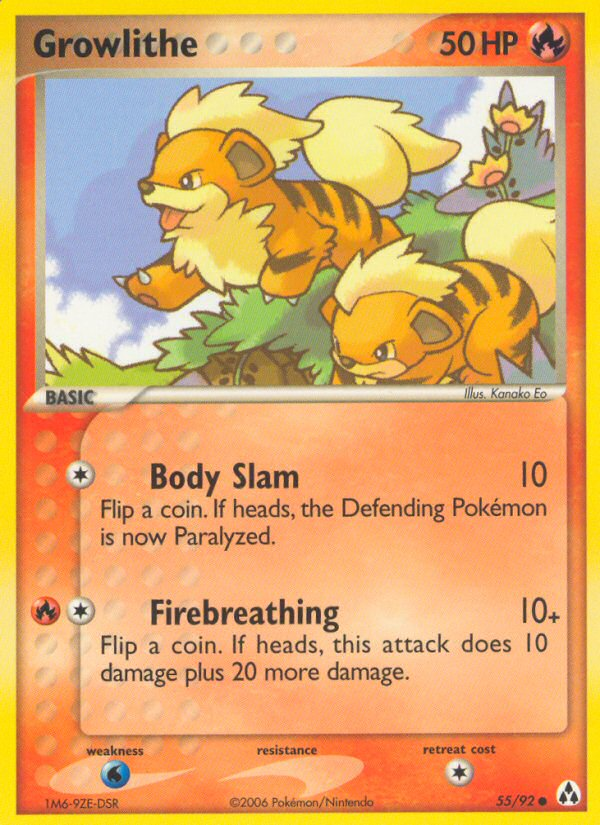 Growlithe (55/92) - Legend Maker Pokémon Card