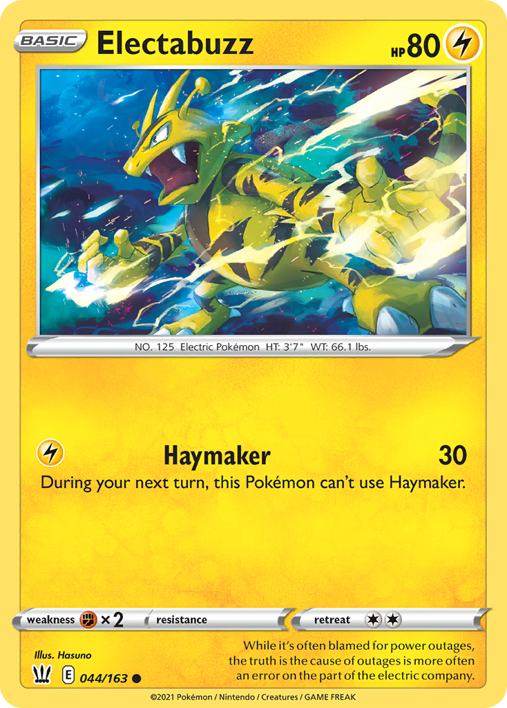 Electabuzz (44/163) - Battle Styles Pokémon Card