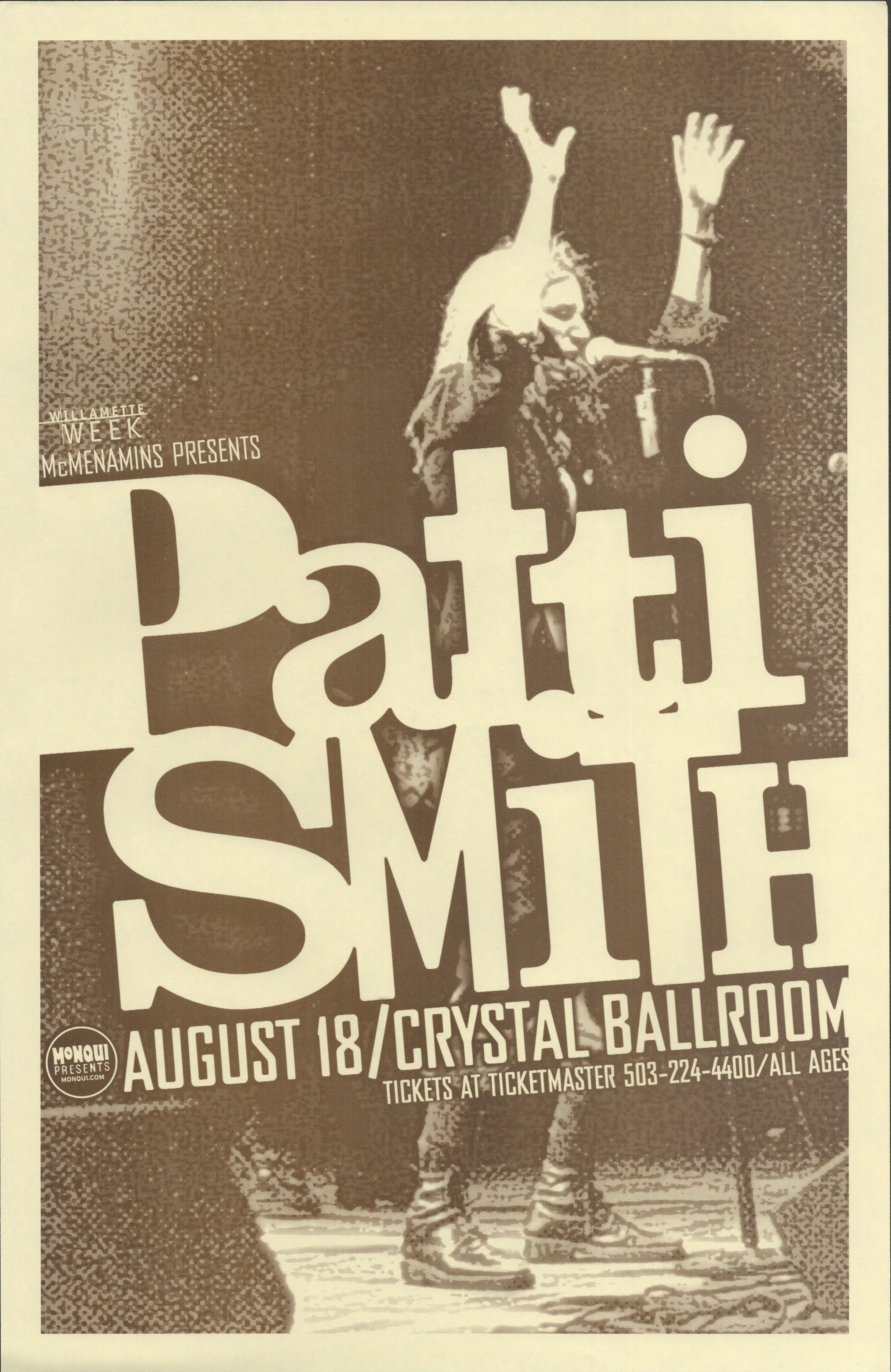 MXP-181.4 Patti Smith Crystal Ballroom 2004 Concert Poster