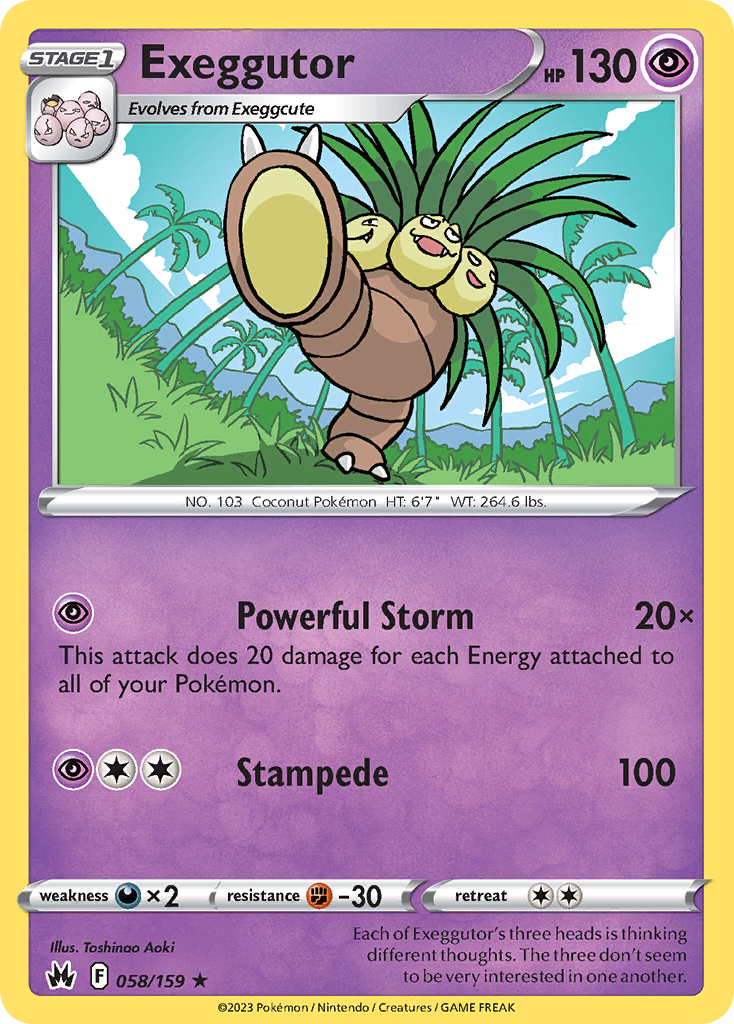 Exeggutor (58/159) - Crown Zenith Pokémon Card