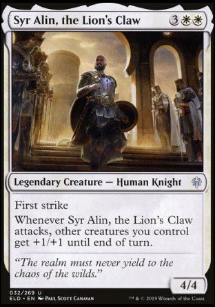 Syr Alin, the Lion's Claw (Throne of Eldraine) Trading Card