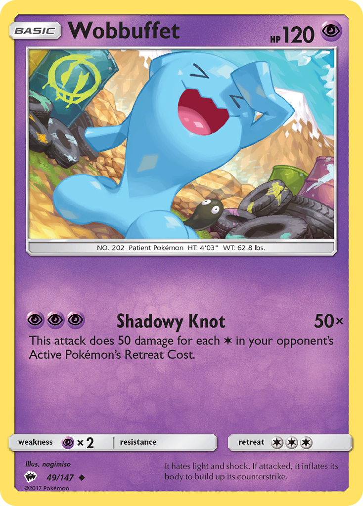 Wobbuffet (49/147) - Burning Shadows Pokémon Card