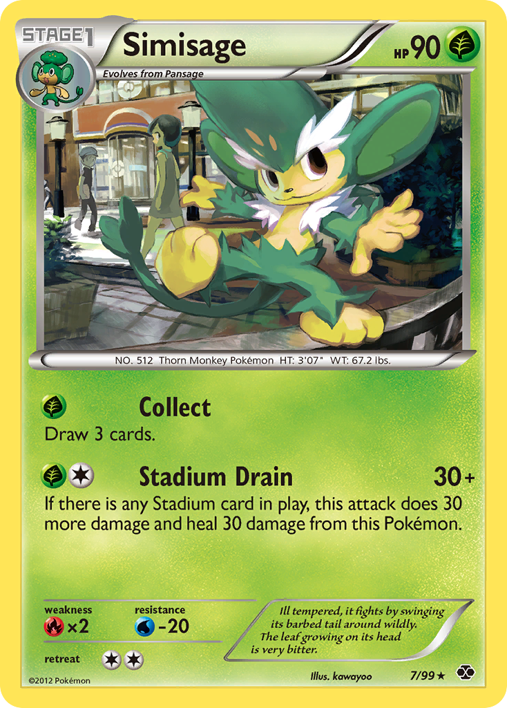 Simisage (7/99) - Next Destinies Pokémon Card