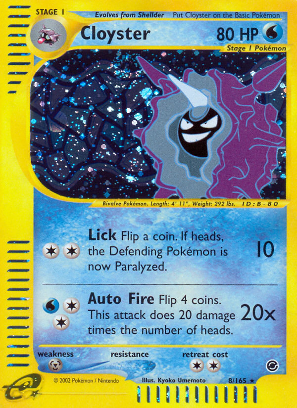 Cloyster (8/165) - Expedition Base Set Pokémon Card