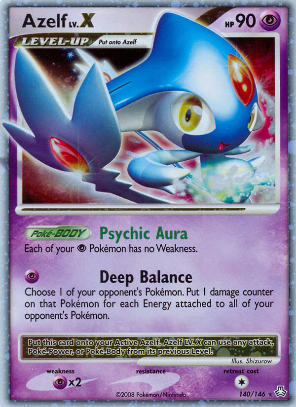 Azelf LV.X (140/146) - Legends Awakened Pokémon Card