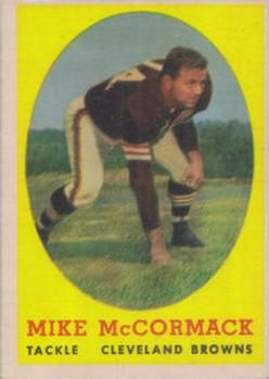 Mike McCormack 1958 Topps #59 Sports Card