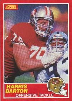 Harris Barton 1989 Score #148 Sports Card