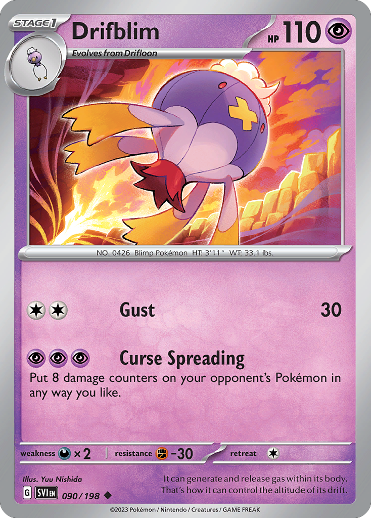 Drifblim (90/198) - Scarlet & Violet Pokémon Card