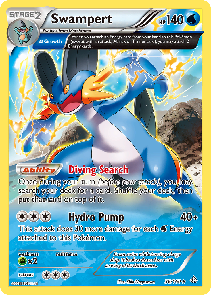 Swampert (36/160) - Primal Clash Pokémon Card