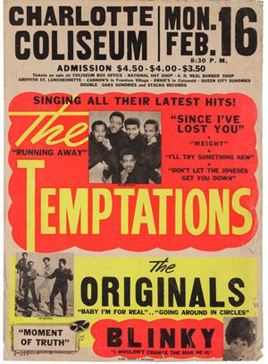 The Temptations Charlotte Coliseum 1970
