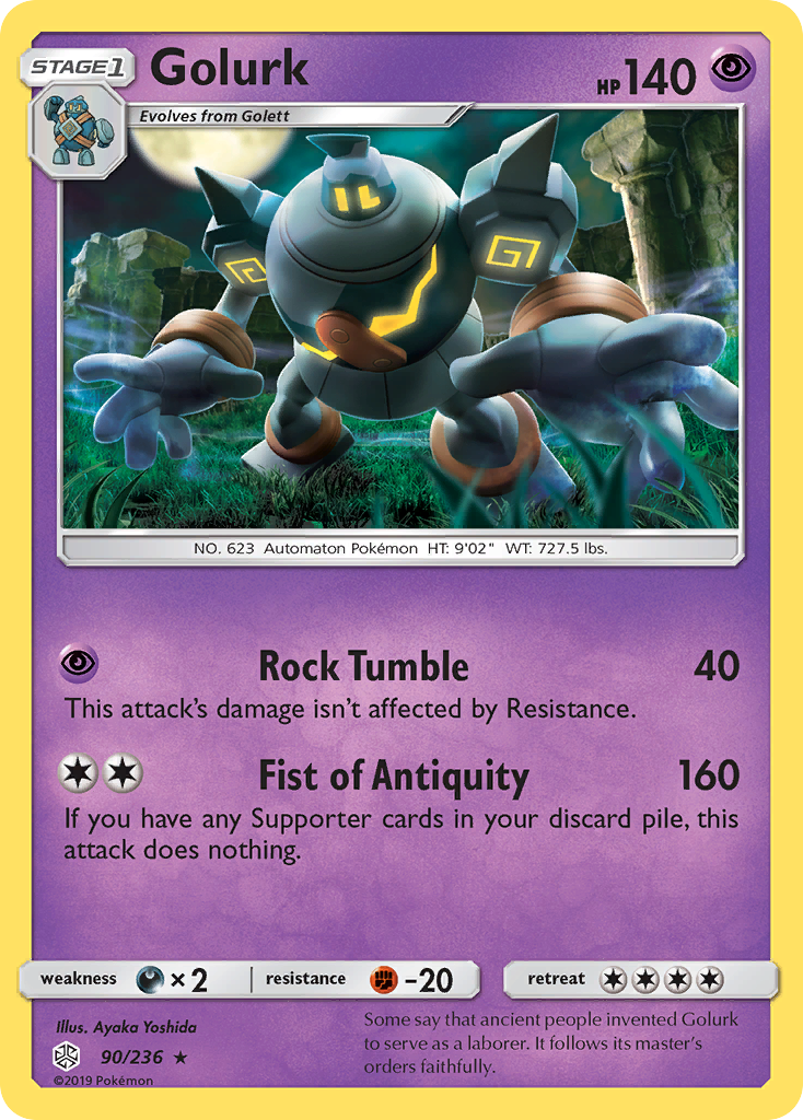 Golurk (90/236) - Cosmic Eclipse Pokémon Card