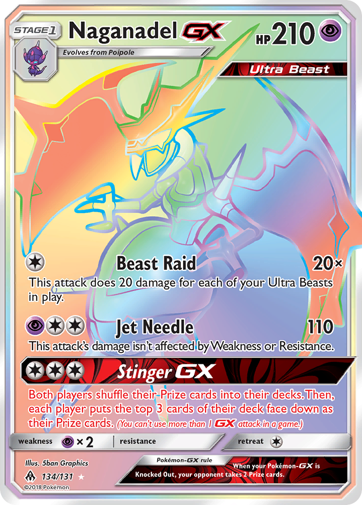 Naganadel GX (134/131) - Forbidden Light Pokémon Card