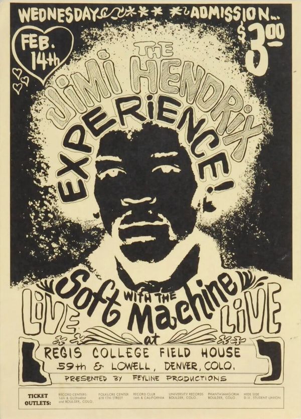 1968-Regis College Field House-Jimi Hendrix Experience