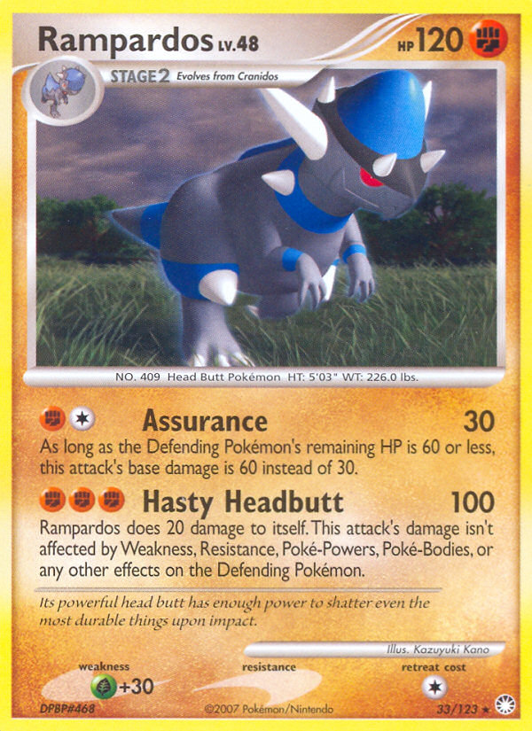 Rampardos (33/123) - Mysterious Treasures Pokémon Card