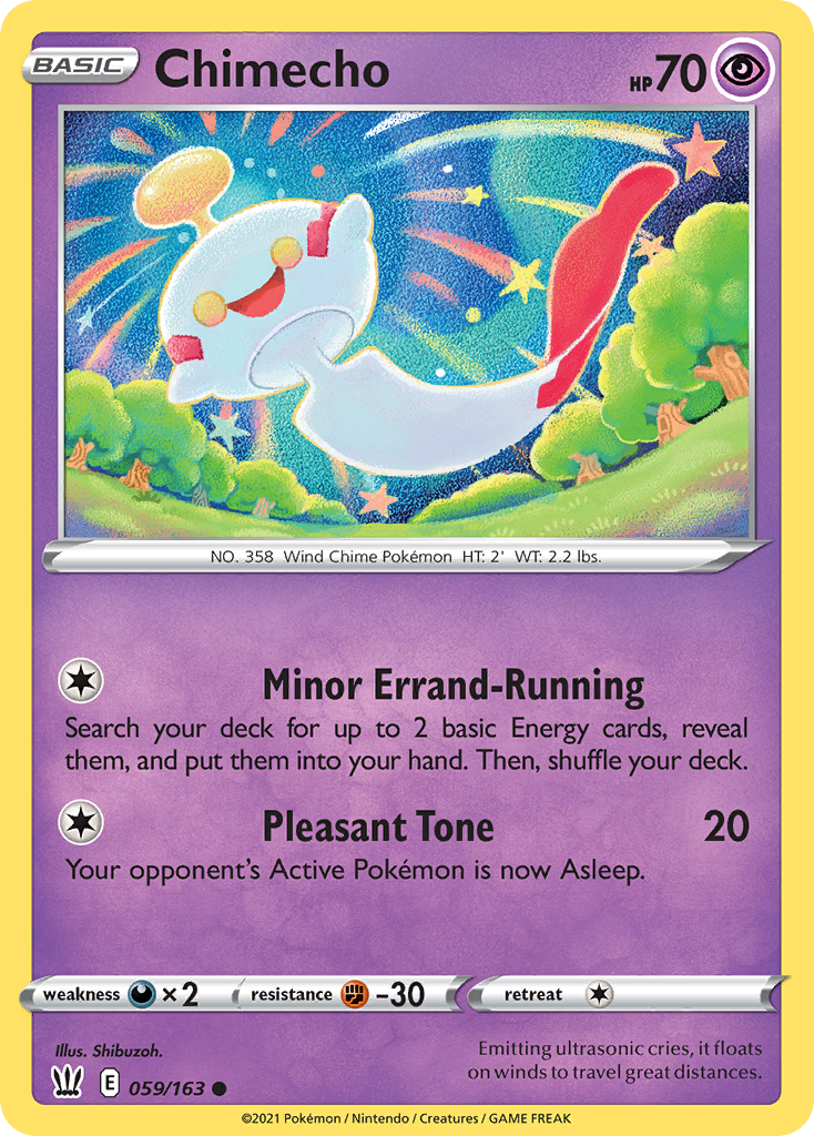 Chimecho (59/163) - Battle Styles Pokémon Card