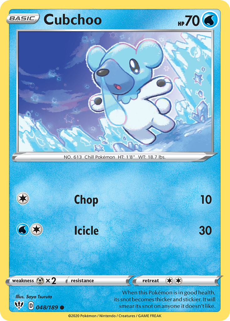 Cubchoo (48/189) - Darkness Ablaze Pokémon Card