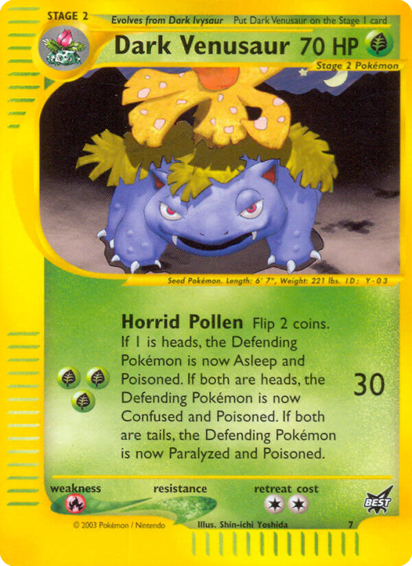 Dark Venusaur (7/9) - Best of Game Pokémon Card