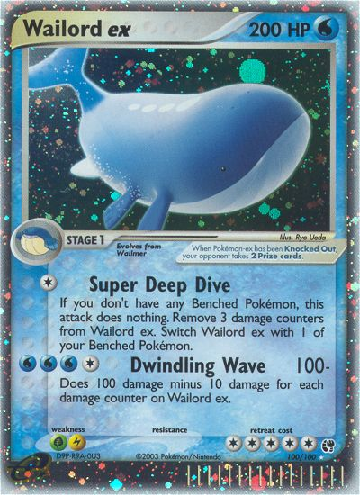 Wailord ex (100/100) - Sandstorm Pokémon Card