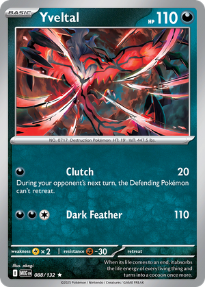 Yveltal (88/132) - Mega Evolution (Reverse Holo)