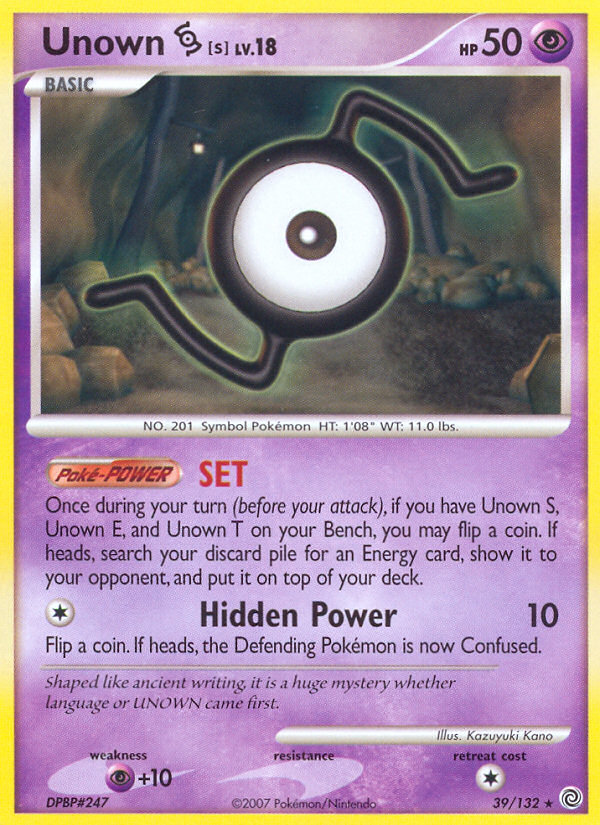 Unown [S] (39/132) - Secret Wonders Pokémon Card