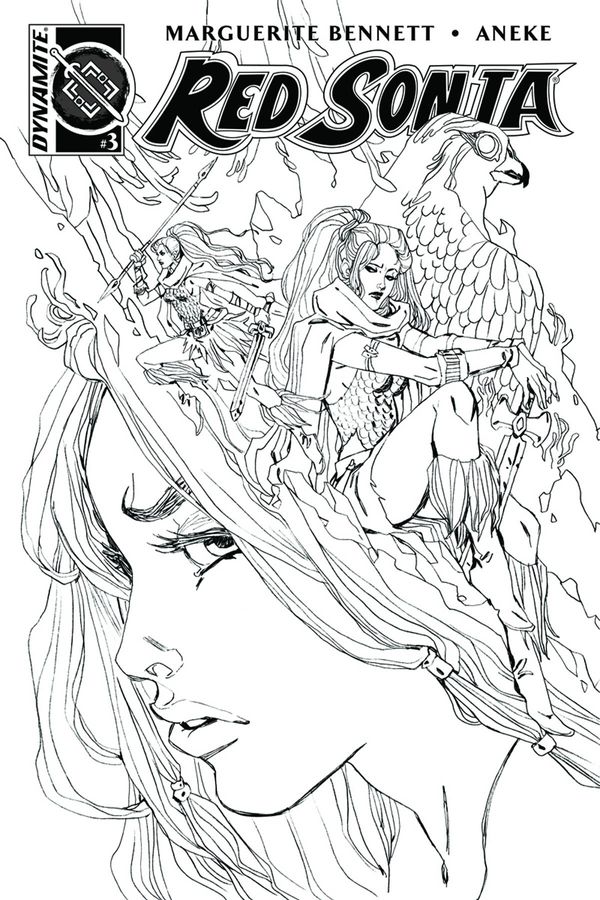 Red Sonja (Volume 3) #3 (Cover B 10 Copy Sauvage B&amp;w In)