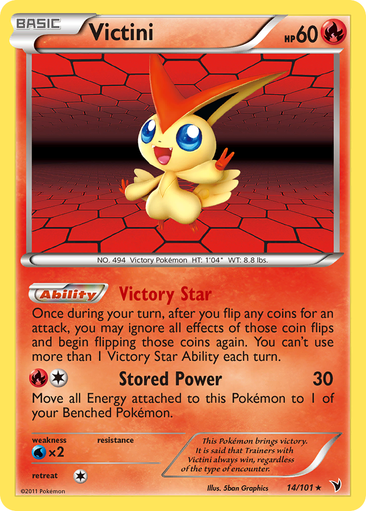 Victini (14/101) - Noble Victories Pokémon Card