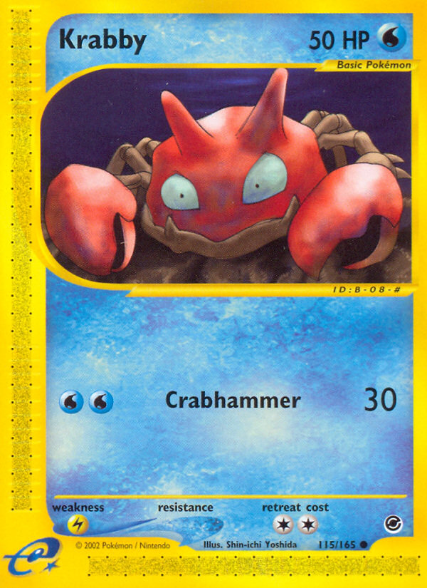 Krabby (115/165) - Expedition Base Set Pokémon Card