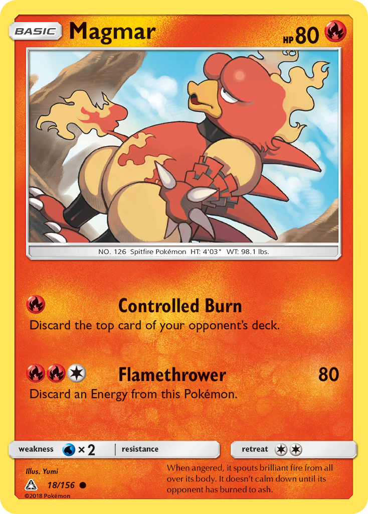 Magmar (18/156) - Ultra Prism Pokémon Card