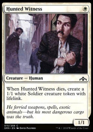 Hunted Witness (Guilds of Ravnica) Trading Card