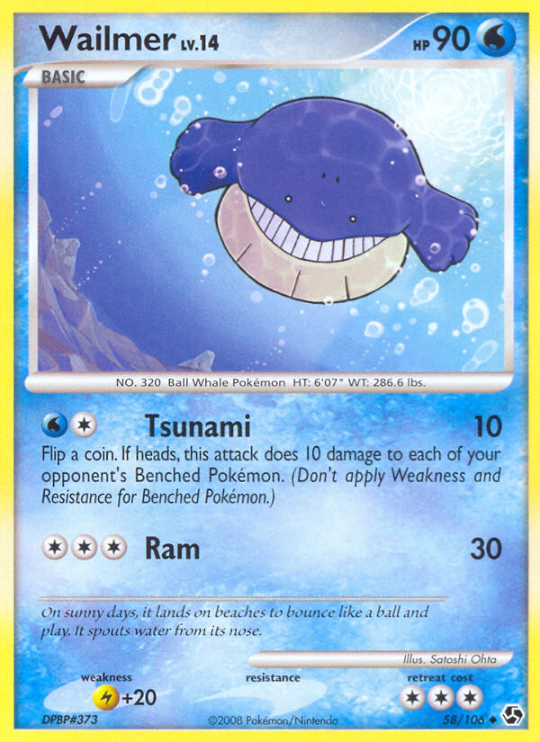 Wailmer (58/106) - Great Encounters Pokémon Card