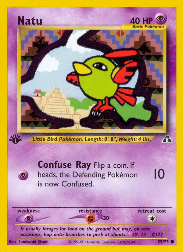 Natu (59/75) - Neo Discovery Pokémon Card