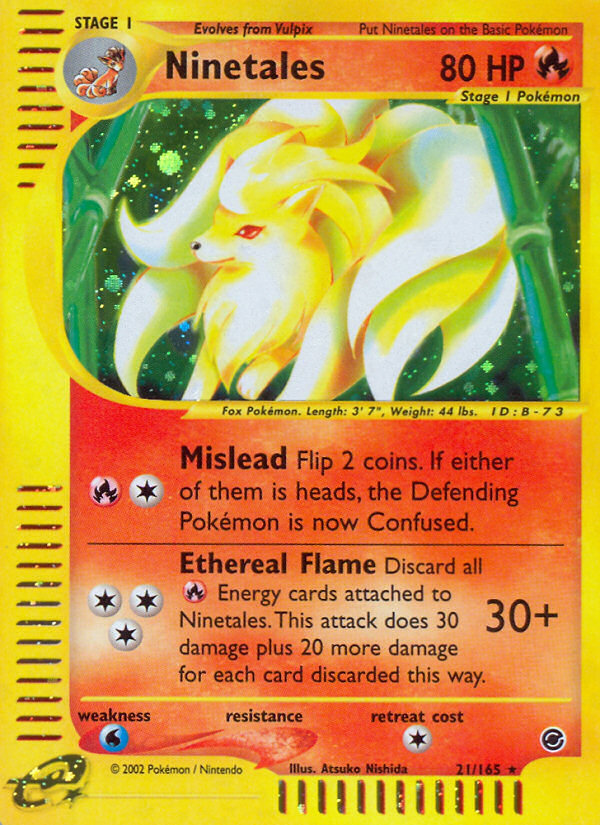 Ninetales (21/165) - Expedition Base Set Pokémon Card