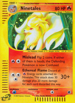 Ninetales (21/165) - Expedition Base Set