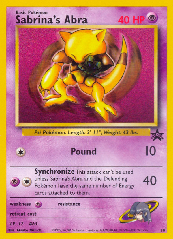 Sabrina's Abra (19/53) - Wizards Black Star Promos Pokémon Card