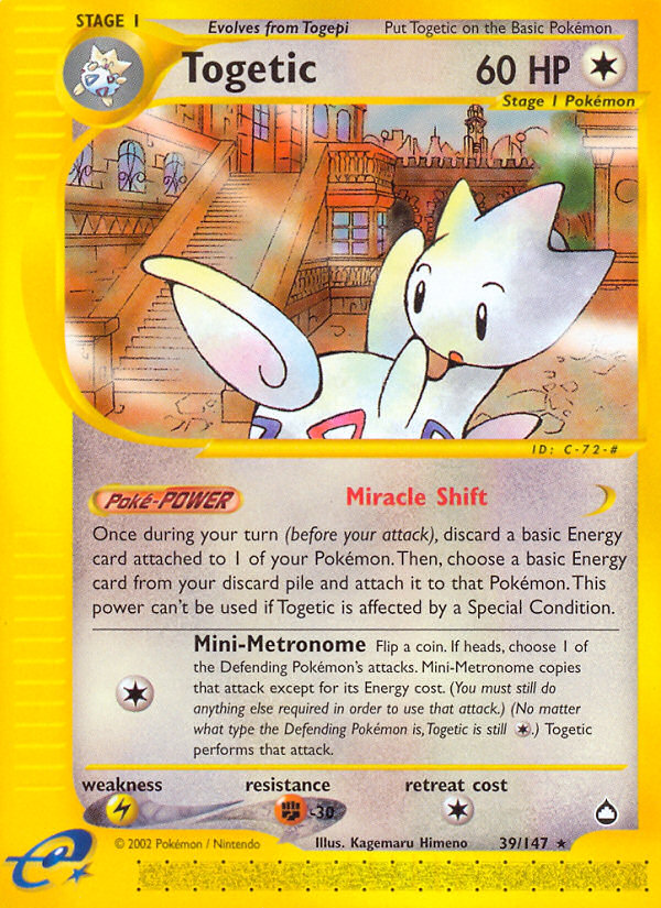 Togetic (39/147) - Aquapolis Pokémon Card